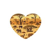 Phayah Lot de 6 désodorisants de voiture en forme de cœur avec motif d'animaux de prairie africaine Parfum lavande à suspendre Carte parfumée à suspendre pour voiture, placard, tiroir