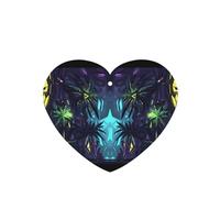 Phayah Lot de 6 désodorisants de voiture en forme de cœur avec motif forêt magique mystérieuse - Parfum lavande - Pour voiture, placard, tiroir