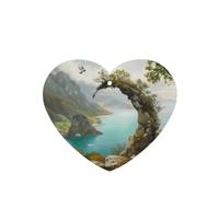 Phayah Lot de 6 désodorisants de voiture en forme de cœur avec motif lune et roche au bord de la mer - Parfum lavande - Pour voiture, placard, tiroir