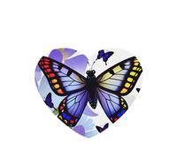 Phayah Lot de 6 désodorisants de voiture en forme de cœur avec motif papillon volant Parfum lavande