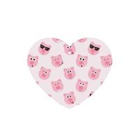 Phayah Lot de 6 désodorisants de voiture en forme de cœur avec motif visage de cochon rose - Parfum lavande