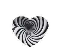 Phayah Lot de 6 désodorisants de voiture en forme de cœur en forme de cœur à suspendre - Illusion d'optique en spirale - Motif gif - Parfum lavande