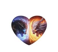 Phayah Lot de 6 désodorisants de voiture en forme de cœur - Motif de la bête de confrontation - Tablettes d'aromathérapie à suspendre - Parfum lavande