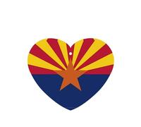 Phayah Lot de 6 désodorisants de voiture en forme de cœur - Motif drapeau de l'Arizona - Tablettes d'aromathérapie à suspendre - Parfum lavande