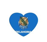 Phayah Lot de 6 désodorisants de voiture en forme de cœur - Motif drapeau de l'État de l'Oklahoma - Tablettes d'aromathérapie à suspendre - Parfum lavande