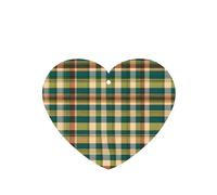 Phayah Lot de 6 désodorisants de voiture en forme de cœur - Motif écossais frais et simple - Pour aromathérapie - À suspendre - Parfum lavande