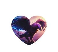Phayah Lot de 6 désodorisants de voiture en forme de cœur - Motif griffin - Flamme violette - Pour aromathérapie - À suspendre - Parfum lavande