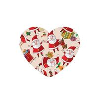 Phayah Lot de 6 désodorisants de voiture en forme de cœur - Motif Père Noël - Tablettes d'aromathérapie à suspendre - Parfum lavande - Élimine les odeurs
