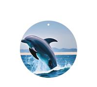 Phayah Lot de 6 désodorisants de voiture en forme de dauphins sautant - Parfum lavande - Forme ronde - À suspendre - Pour intérieur de voiture