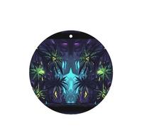 Phayah Lot de 6 désodorisants de voiture en forme de forêt magique mystérieuse - Parfum lavande - Forme ronde - À suspendre - Pour voiture, placard, tiroir