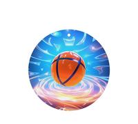 Phayah Lot de 6 désodorisants de voiture en forme ronde de parfum de lavande à suspendre avec magnifique motif de basket-ball