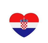 Phayah Lot de 6 désodorisants d'intérieur de voiture en forme de cœur à suspendre Motif drapeau de la République de Croatie