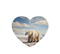 Phayah Lot de 6 désodorisants en forme de cœur avec motif ours polaire debout Parfum lavande