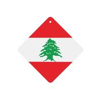 Phayah Lot de 6 désodorisants pour voiture, motif drapeau du Liban, parfum lavande, carte carrée à suspendre, carte parfumée, pour tiroir de placard de voiture
