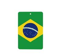 Phayah Lot de 6 désodorisants rectangulaires à suspendre au motif drapeau brésilien de lavande pour voiture, placard, tiroir