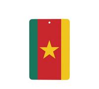 Phayah Lot de 6 désodorisants rectangulaires à suspendre Motif drapeau du Cameroun Parfum lavande