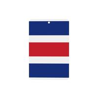 Phayah Lot de 6 désodorisants rectangulaires à suspendre pour voiture Motif drapeau du Costa Rica Parfum lavande