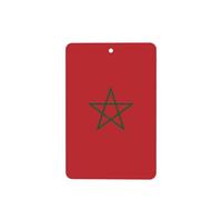 Phayah Lot de 6 désodorisants rectangulaires à suspendre pour voiture Motif drapeau du Maroc Parfum lavande