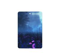 Phayah Lot de 6 désodorisants rectangulaires à suspendre pour voiture Motif fleurs sauvages dans le champ de nuit Parfum lavande