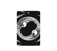Phayah Lot de 6 désodorisants rectangulaires à suspendre pour voiture Motif symbole Yin et Yang Parfum lavande