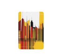 Phayah Lot de 6 désodorisants rectangulaires à suspendre pour voiture Motif ville abstraite Parfum lavande