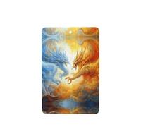 Phayah Lot de 6 désodorisants rectangulaires à suspendre pour voiture, placard, tiroir, motif monstre de glace et de feu, parfum lavande