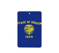Phayah Lot de 6 désodorisants rectangulaires pour voiture Motif drapeau de l'Oregon - Tablettes d'aromathérapie à suspendre - Parfum lavande