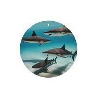 Phayah Lot de 6 parfums de lavande en forme de poisson dans la mer profonde - Forme ronde - À suspendre sur une tablette - Parfum d'intérieur de voiture