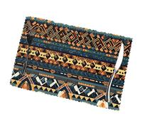 Phayah Lot de 6 sets de table à texture ethnique tribale africaine 30,5 x 45,7 cm, adaptés pour les fêtes, les décorations de restaurant, les banquets de vacances.