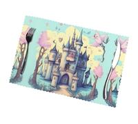 Phayah Lot de 6 sets de table château de conte de fées 30,5 x 45,7 cm, adaptés pour les fêtes, les décorations de restaurant, les banquets de vacances.