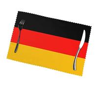 Phayah Lot de 6 sets de table résistants à la chaleur Motif drapeau de l'Allemagne 30,5 x 45,7 cm