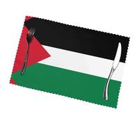 Phayah Lot de 6 sets de table résistants à la chaleur Motif drapeau de l'État de Palestine 30,5 x 45,7 cm