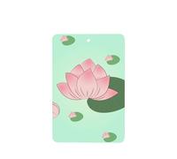 Phayah Lotus Flowers Waiting To Bloom Lot de 6 désodorisants rectangulaires pour voiture Parfum lavande