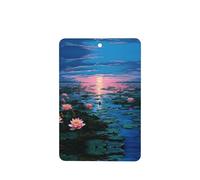 Phayah Lotus Marsh Lot de 4 désodorisants rectangulaires à suspendre pour voiture, placard, tiroir