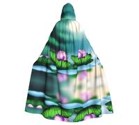PHAYAH Lotus On The Lake - Cape à capuche neutre pour adulte, pour bal masqué, cosplay, Halloween, sorcière, fête de Noël