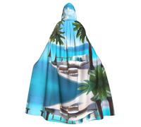 PHAYAH Love Island On The S Cape à capuche neutre pour adulte - Cape à capuche neutre pour bal masqué, cosplay, Halloween, sorcière, fête de Noël