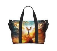 Phayah Magic Tree Wings Sac de sport de voyage pour femme et fille Résistant à l'eau Noir Taille unique, Noir/blanc, One Size