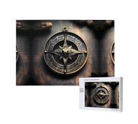 Phayah Magical Design Puzzle de 1000 pièces avec boussole de runes nordiques pour adultes - Décoration d'intérieur - Fête d'anniversaire pour homme et femme - 75 x 50 cm