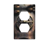 Phayah Magical Design - Runes nordiques - Motif boussole - Couvercles de prise de courant décoratifs - Plaque d'interrupteur double