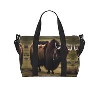 Phayah Mighty Highland Yak Sac de voyage pour femme et fille Résistant à l'eau Noir Taille unique, Noir/blanc, One Size