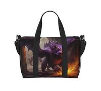 Phayah Monster In The City Sac de voyage fourre-tout pour femme et fille Résistant à l'eau Noir Taille unique, Noir/blanc, One Size