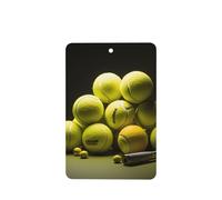 Phayah Motif graphique de tennis - Parfum lavande - Arôme de voiture - Rectangulaire - Pastilles parfumées à suspendre - Pour intérieur de voiture - 6p