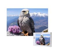 Phayah Mountain Top Falcon - Casse-tête pour adultes de 1000 pièces, décoration d'intérieur, fête d'anniversaire pour hommes et femmes, 75 x 50 cm