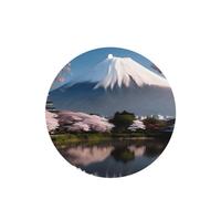Phayah Mt. Fuji In Early Spring Pattern Lavande Parfum de voiture Forme ronde À suspendre Tablette de parfum Désodorisant Intérieur de voiture 6 pièces