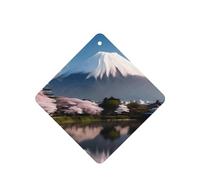 Phayah Mt. Fuji In Early Spring Pattern Lavande Parfum Voiture Aroma Carré Suspendu Tablette de Parfum Intérieur de Voiture Désodorisant 6 pièces