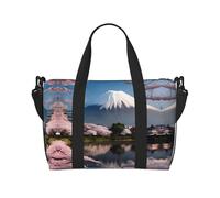 Phayah Mt. Fuji In Early Spring Sac de voyage, sac de sport, sac de sport, sac de week-end à bandoulière pour femme, noir, taille unique, Noir/blanc, One Size