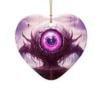 Phayah Mystérieux Œil Géant en Céramique Mystérieux Oeil Géant Ornements pour Sapin de Noël Famille Nouvel An Maison Souvenirs pour Rassemblements