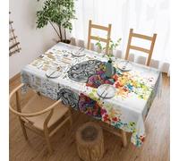 PHAYAH Nappe décorative lavable à motif cerveau gauche et droit 137 x 183 cm pour maison, mariage, restaurant, camping