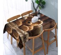 PHAYAH Nappe rectangulaire marron avec motif ours en peluche assis 137 x 183 cm pour restaurant, pique-nique, buffet, intérieur et extérieur