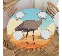 PHAYAH Nappe ronde en dentelle avec motif d'autruche fière de 152,4 cm pour restaurant, pique-nique, buffet, intérieur et extérieur